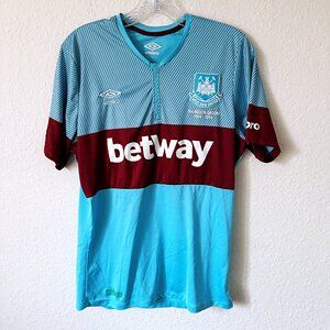 West Ham United Soccer Football English London Umbro Jersey Bolyn Ground S